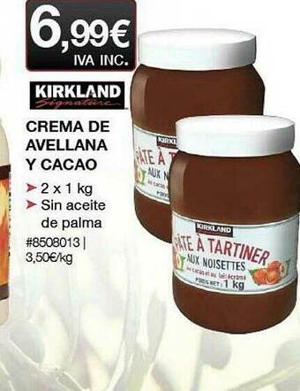 Costco Kirkland Crema De Avellana Y Cacao oferta