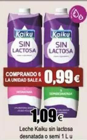 FROIZ Leche Kaiku Sin Lactosa Desnatada O Semi oferta