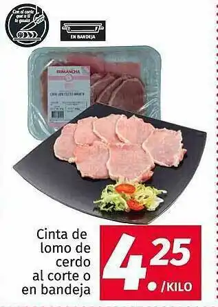 Maskom Supermercados Cinta De Lomo De Cerdo Al Corte O En Bandeja oferta