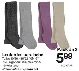 Zeeman Leotardos para bebé oferta