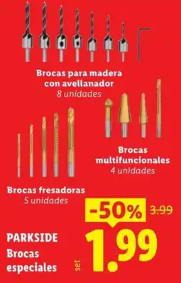 Lidl Parkside brocas especiales oferta