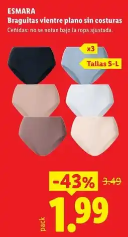 Lidl Esmara braguitas vientre plano sin costuras oferta