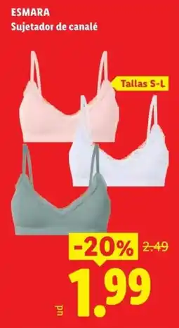 Lidl Esmara sujetador de canalé oferta