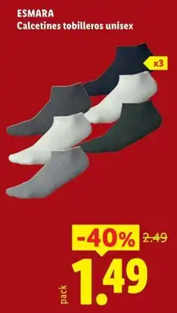 Lidl Esmara calcetines tobilleros unisex oferta