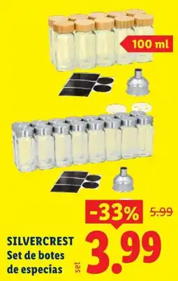 Lidl Silvercrest set de botes de especias oferta