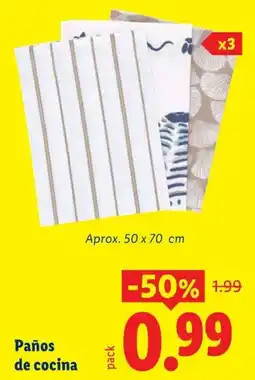 Lidl Paños de cocina oferta