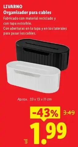 Lidl Livarno organizador para cables oferta