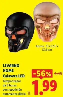 Lidl Livarno Home Calavera LED oferta