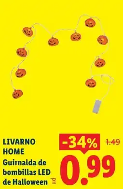 Lidl Livarno Home guirnalda de bombillas led de halloween oferta