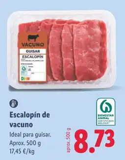 Lidl Vacuno escalopín oferta