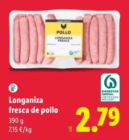 Lidl Pollo longaniza fresca oferta