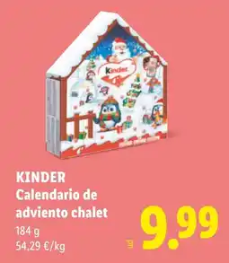 Lidl Kinder Calendario de adviento chalet oferta