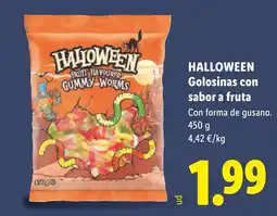 Lidl Halloween gominolas con sabor a fruta oferta