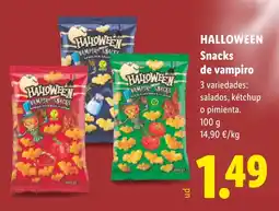 Lidl Halloween snacks de vampiro oferta
