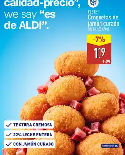 ALDI Flete croquetas de jamón curado oferta