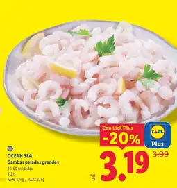 Lidl Ocean Sea gambas peladas grandes oferta