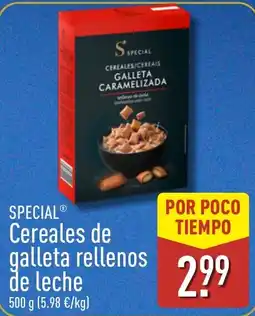 ALDI Special cereales de galleta rellenos de leche oferta