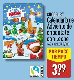 ALDI Choeur calendario de adviento de chocolate con leche oferta