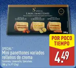 ALDI Special mini panettones variados rellenos de crema oferta
