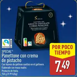 ALDI Special panettone con crema de pistacho oferta