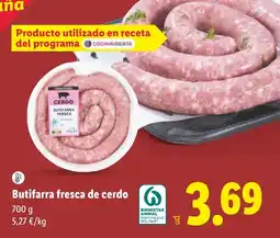 Lidl Butifarra fresca de cerdo oferta