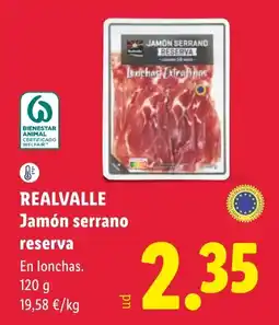 Lidl Realvalle jamón serrano reserva oferta