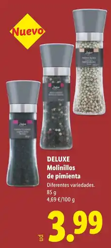 Lidl Deluxe molinillos de pimienta oferta