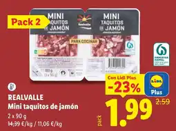 Lidl Realvalle mini taquitos de jamón oferta