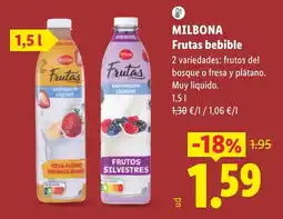 Lidl Milbona frutas bebible oferta