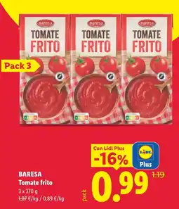 Lidl Baresa tomate frito oferta