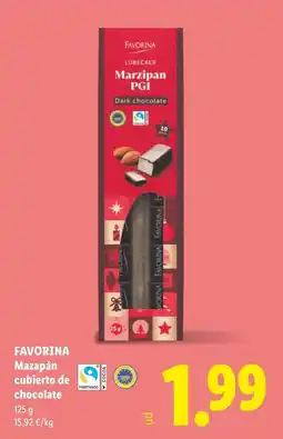 Lidl favorina mazapán cubierto de chocolate oferta