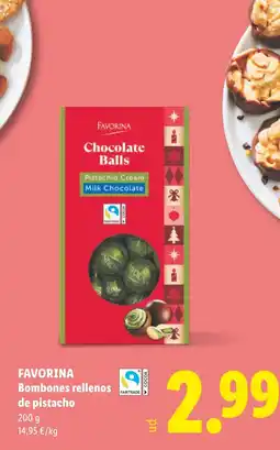 Lidl favorina bombones rellenos de pistacho oferta