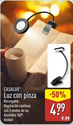 ALDI Casalux luz con pinza oferta