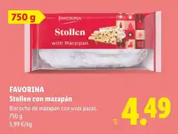 Lidl favorina stollen con mazapán oferta