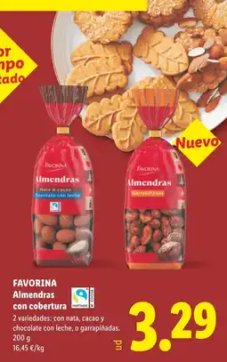 Lidl favorina almendras con cobertura oferta