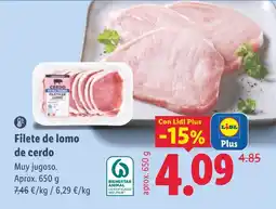 Lidl Lidl filete de lomo de cerdo oferta