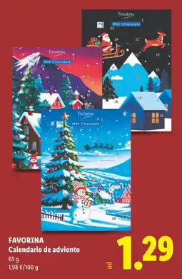 Lidl favorina calendario de adviento oferta