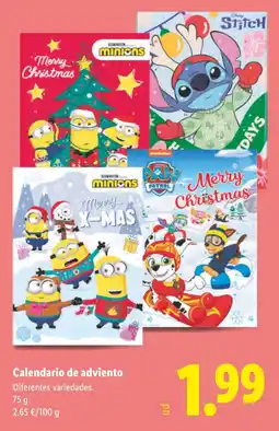 Lidl Calendario de adviento oferta