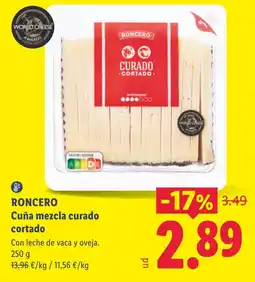 Lidl Roncero cuña mezcla curado cortado oferta