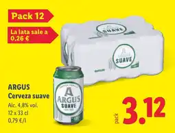 Lidl Argus cerveza suave oferta