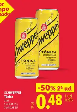 Lidl Schweppes Tónica oferta