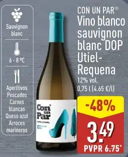 ALDI Con un Par vino blanco sauvignon blanc DOP Utiel-Requena oferta