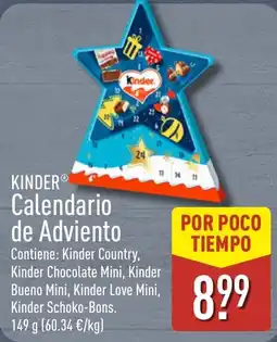 ALDI Kinder Calendario de Adviento oferta