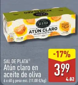 ALDI Sal de Plata atún claro en aceite de oliva oferta