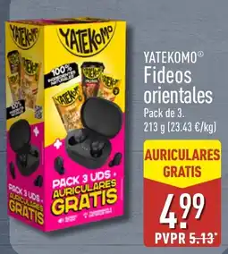 ALDI Yatekomo fideos orientales oferta
