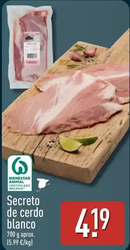 ALDI Secreto de cerdo blanco oferta