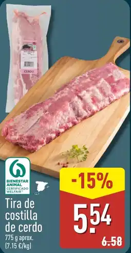 ALDI Tira de costilla de cerdo oferta