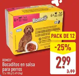 ALDI Romeo bocaditos en salsa para perros oferta