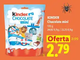 Lidl Kinder chocolate mini oferta