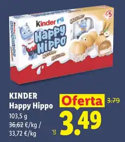 Lidl Kinder Happy Hippo oferta
